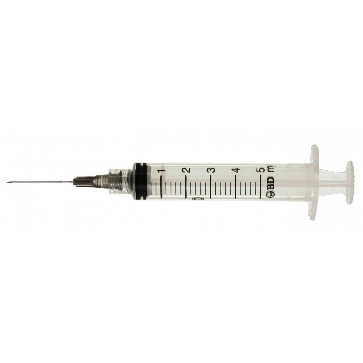 JERINGA 5CC LUER LOCK CON AGUJA 21G X 1 1/2 BECTON DICKINSON / CAJA 100 UNIDADES