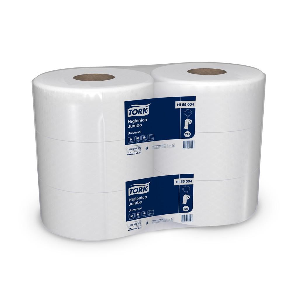 Papel Higiénico Jumbo Tork Universal 6 Rollos de 500 Metros