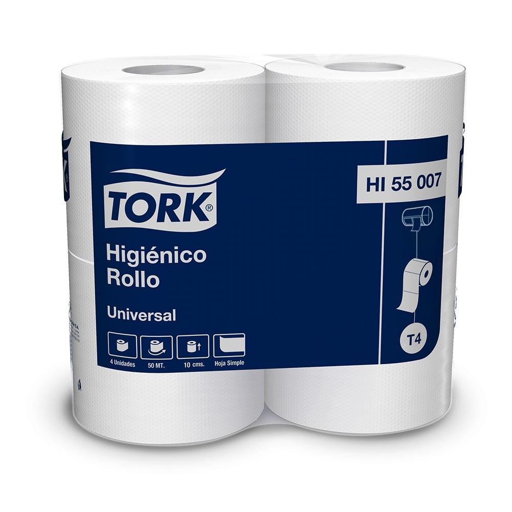 Papel Higiénico Jumbo Tork Universal 4 Rollos de 50 Metros