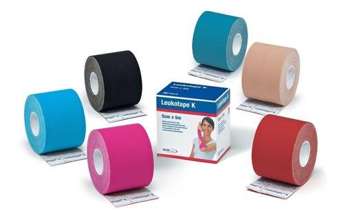 VENDAJE NEUROMUSCULAR ELASTICADO "LEUKOTAPE K" ESSITY / 5CM X 5M / COLOR ROJO / UNITARIO