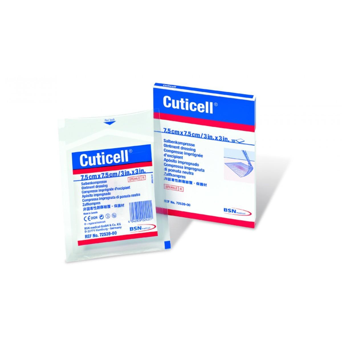 TULL IMPREGNADO DE BAJA ADHERENCIA CON EUCERIT "CUTICELL" ESSITY / 7.5 X 20CM / CAJA 50 APOSITOS
