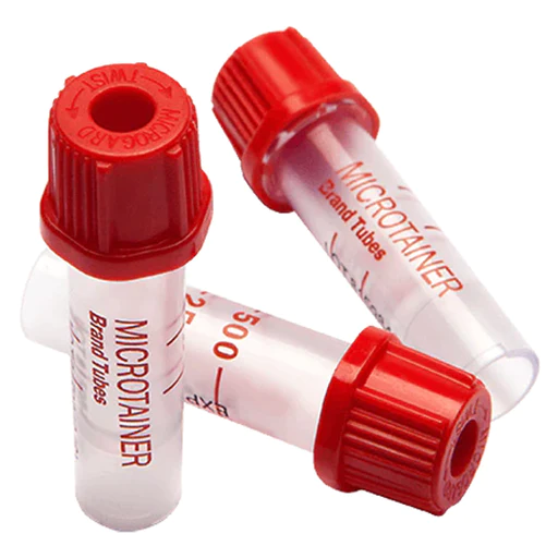 TUBO MICROTAINER PARA EXTRACCION DE SANGRE TAPA ROJA SIN ADITIVO BECTON DICKINSON / 250 A 500 UL / CAJA 50 UNIDADES