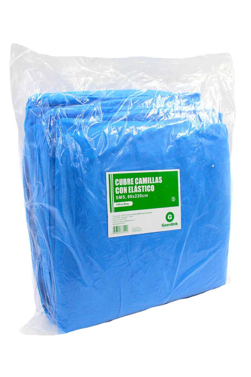 Cubre camilla con elástico 80x220cm Bolsa x 10 Unidades Geerdink