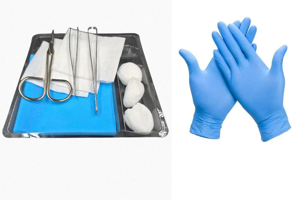 Kit de curación con par de guantes de nitrilo x Unidad Geerdink
