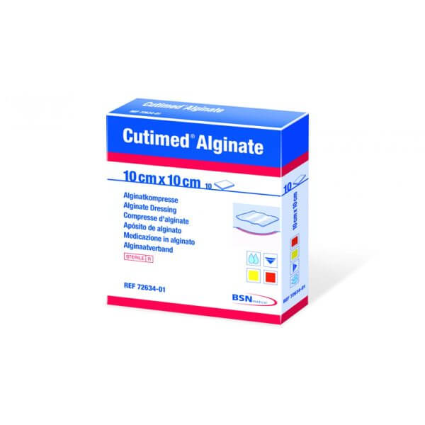 Apósito Estéril de Alginato de Calcio-Sodio Cutimed Alginate 5x5cm Caja x10