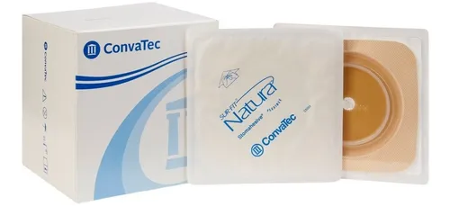 BOLSA OSTOMÍA PLACA PLANA FLEXIBLE RECORTABLE "BARRERA NATURA®" CONVATEC / 57MM / CAJA X 10 UNIDADES